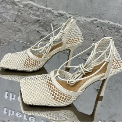 

summer Sandals, heels, women's high net bread head straps, Korean version, ladies' style.2021 women sandals