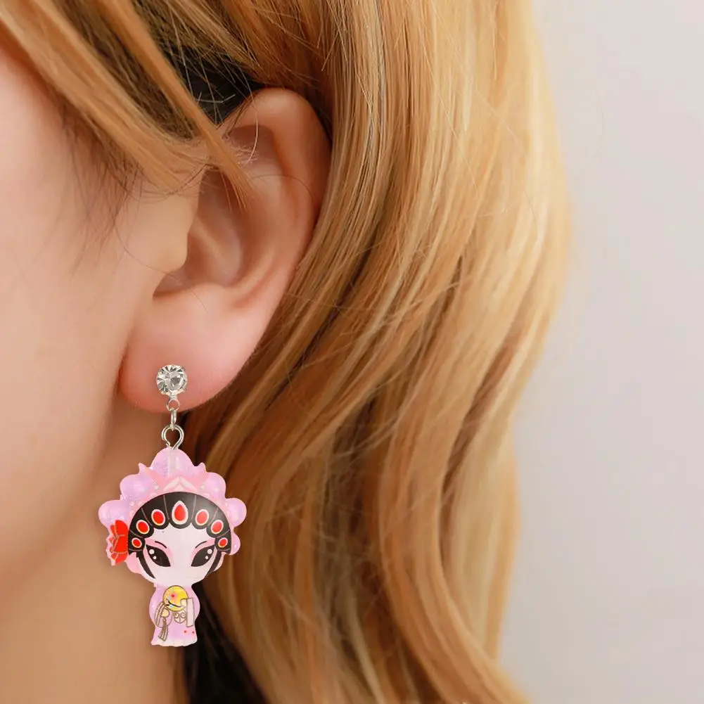 Новые висячие серьги в китайском стиле пекинской оперы для женщин 2020 креативные