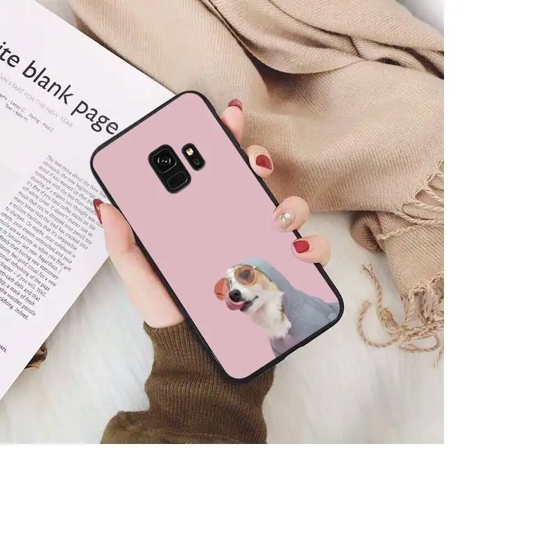 Милый розовый телефонный чехол YNDFCNB в эстетике собак для Samsung Galaxy S20 S10 Plus S10E S5 S6 S7edge