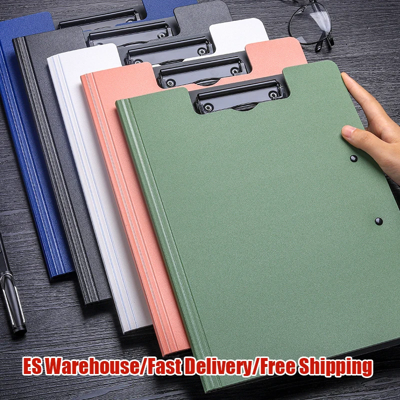 A4 Clipboard Writing Pad File Folder Double Clips Board Memo Clip Test Paper Organizer Folder School Office Supplies Stationery