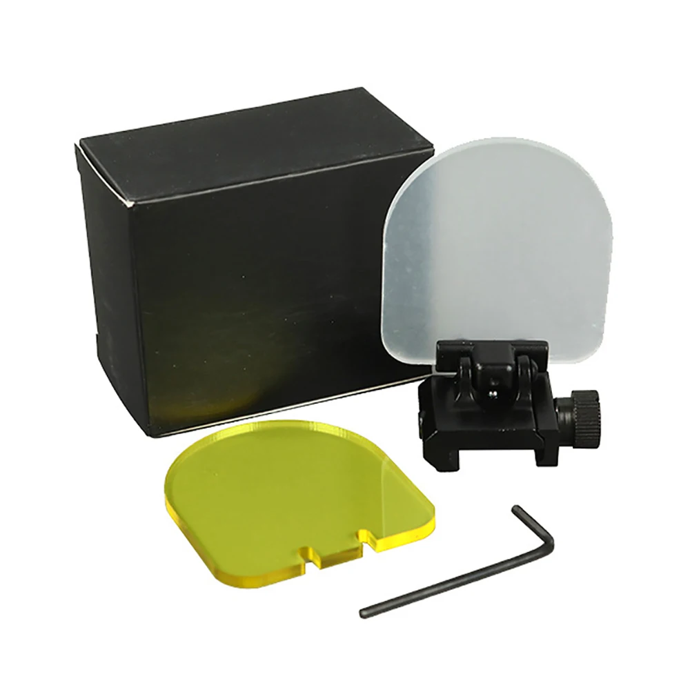 Прозрачный охотничий прицел строительный защитный складной с красной точкой