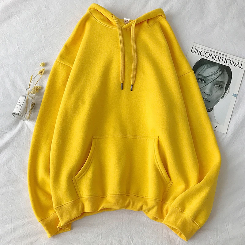 

Comfy Polo Hoddie Womens Sportswear Hip Hop Solid Colors Streetwear Oversized Sweatshirts Autumn Winter Thin Clothes New 2021