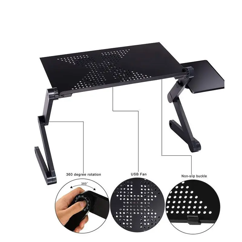 

Fashion Portable Folding Laptop Table Iron USA Russia China Stock Sofa Bed Office Laptop Stand Desk Computer Notebook Bed Table