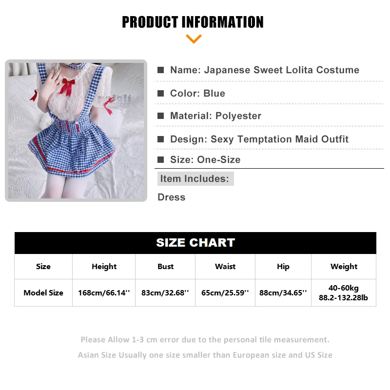 Костюм японского милого аниме в стиле &quotЛолита&quot женская одежда для взрослых