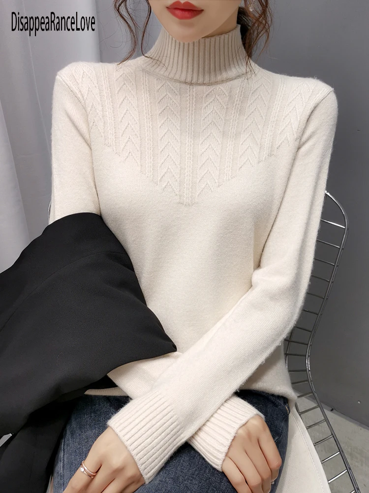 

Autumn Winter Thick Sweater Pullovers Women Long Sleeve Sasual 2021 Turtleneck Warm Basic Cashmere Sweater Knit Jumpers Top