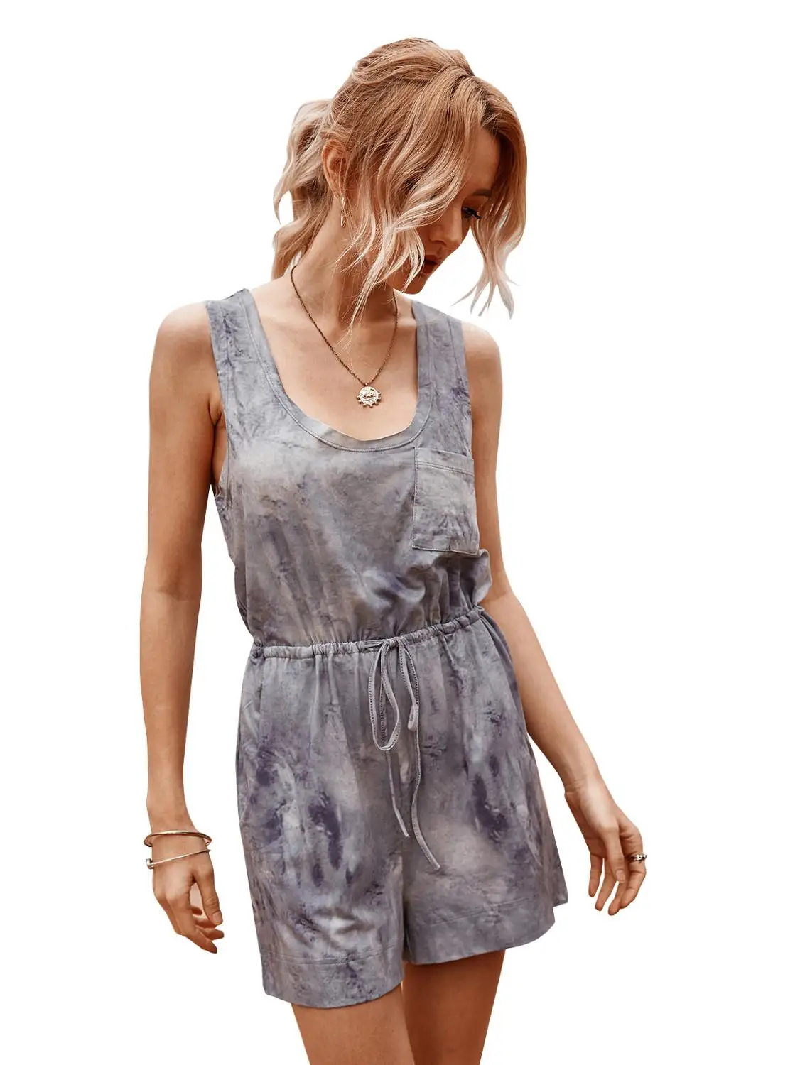 Женское мини-платье с цветочным принтом коротким рукавом и вырезом-лодочкой |