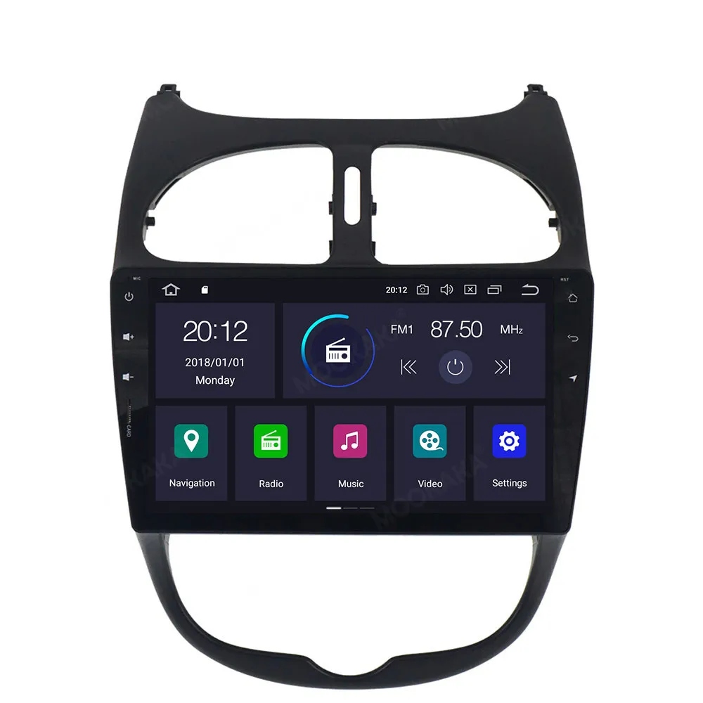 Автомагнитола на Android 10 0 4 + 64 ГБ GPS навигация для Peugeot 206 2000 2016 мультимедийный плеер