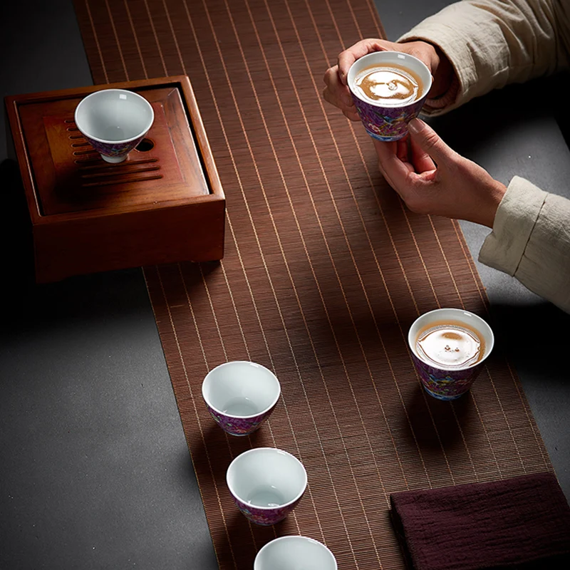 SENDIAN 6 штук ручная резная керамическая чашка персональная чайная кунг-фу Новинка