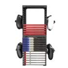 Вертикальная подставка 2 в 1, двухслойный держатель для CD-дисков, 24 игровых диска для PS4 PS5 Switch XboxOne