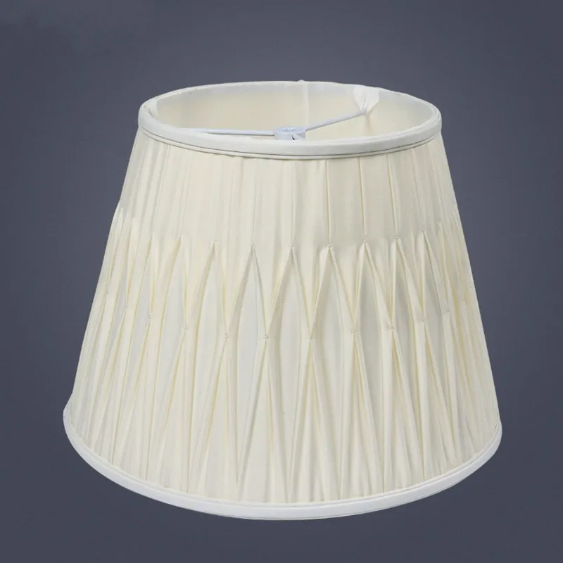 E27 Art lamp shades for table lamps  cloth beige  lampshade horn lamp cover fabric pendant lamp shade