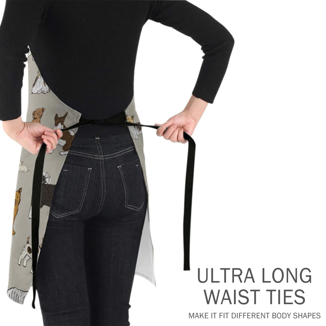 Кухонный Фартук Tophome регулируемые брезентовые фартуки без рукавов с мультяшным