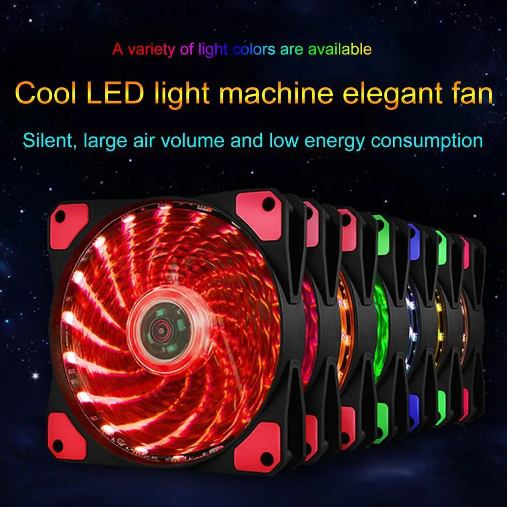 

33 LED Lights Hydraulic Bearing Long Service Life Silent 3Pin 4Pin Computer Case Fan