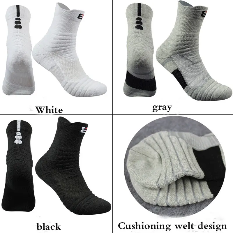 Высокое качество новые мужские спортивные Элитные баскетбольные носки для