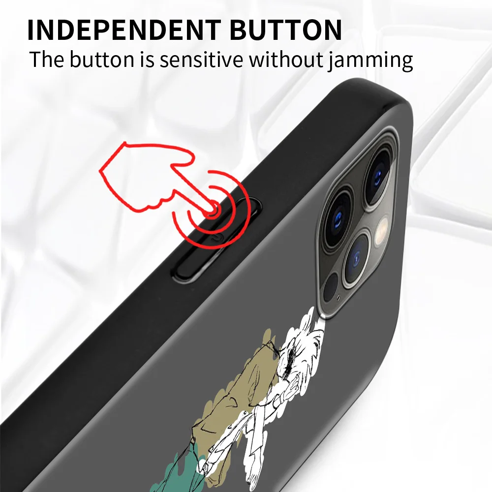 

Phone Case For iPhone 12 11 Pro X Xs Max XR 8 7 Plus Soft Cover Jujutsu kaisen Gojo Satoru Anime Black Shell