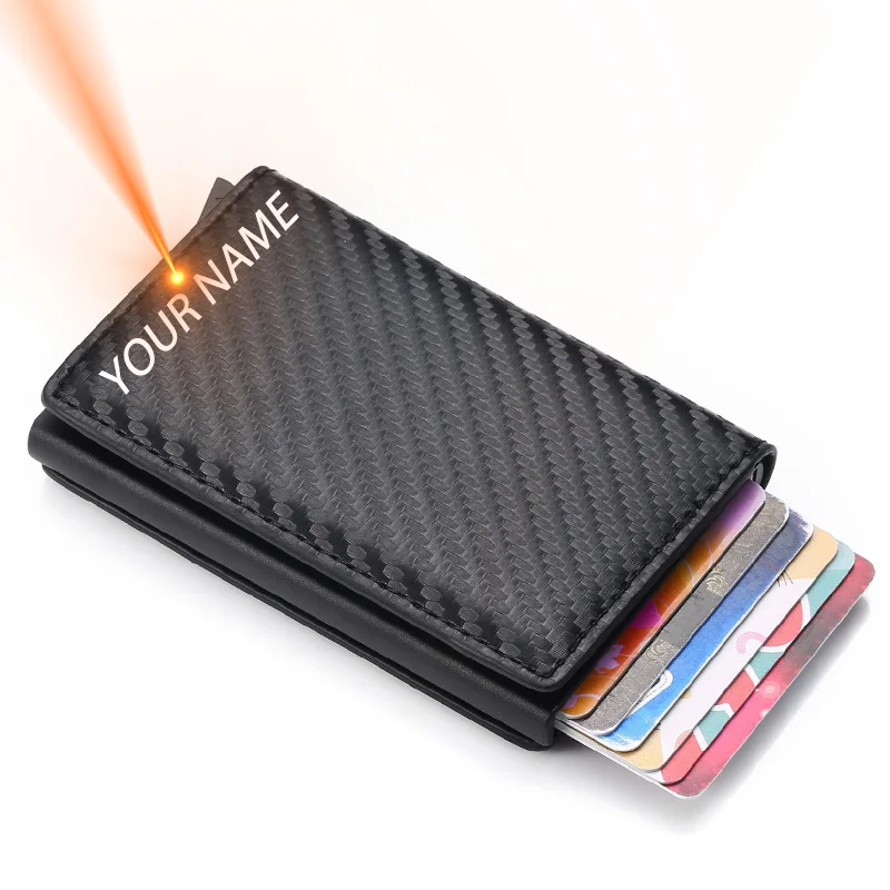 Гравировка имя кредитный держатель для Карт RFID блокирующий банк мужские