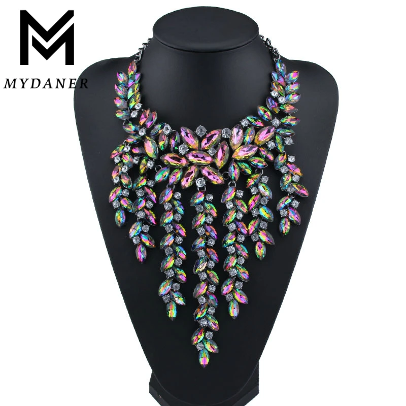 

Luxury Multilayer Statement Maxi Necklace Big Gorgeous Crystal Pendant Choker Necklace Women Collares Largos Fashion Jewelry