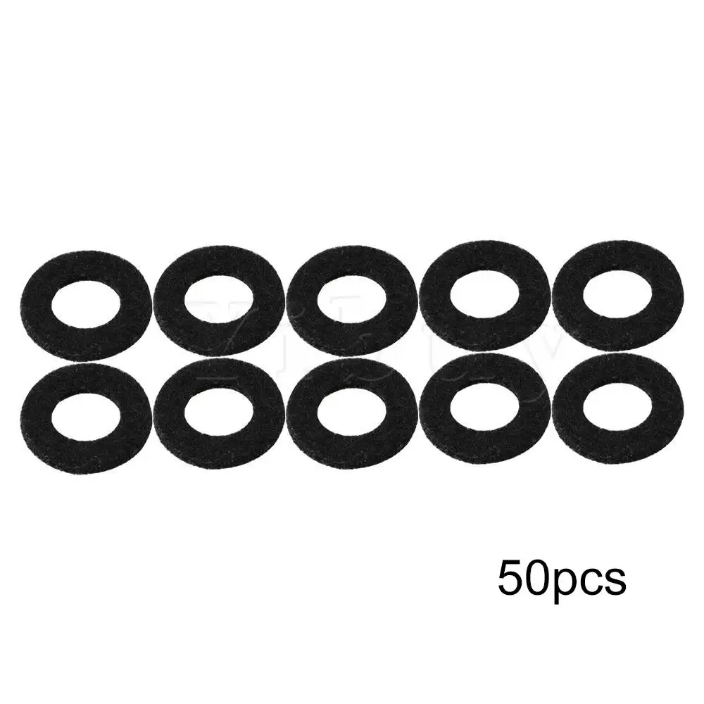 

Yibuy 50pcs Modern Trumpet Valve Top Cap Felts Washer Black Accessory 18mm