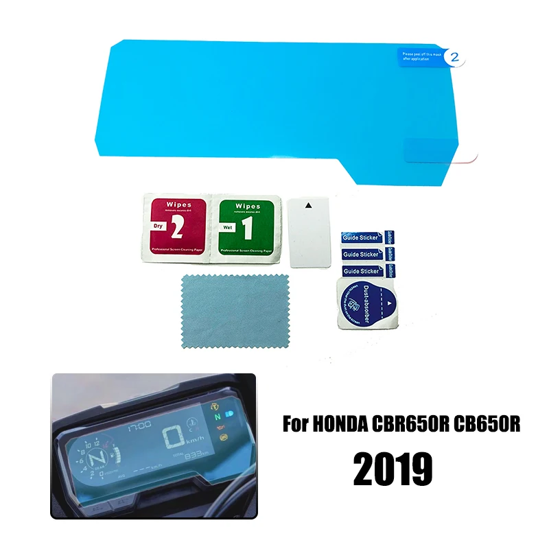 

CBR650R CB650R 2019 new moto Cluster Scratch Protection Film Instrument Dashboard Cover Guard TPU Blu-ray For HONDA CBR650R