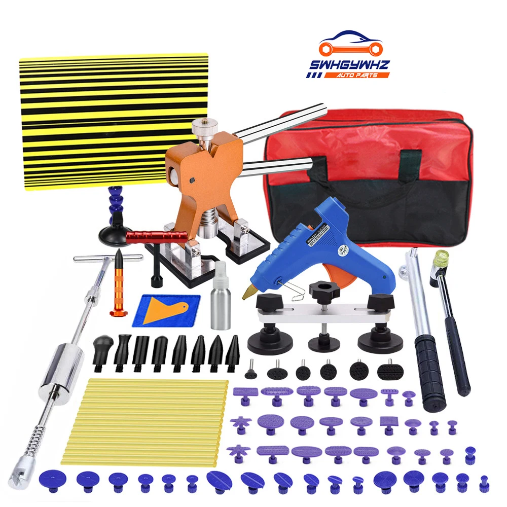 comprar Remoção Paintless Dent Lifter Extrator Ponte Granizo Reparação Pistola De Cola Ferramentas Do Corpo Do Carro Removedor Dent Repair Extrator Kit