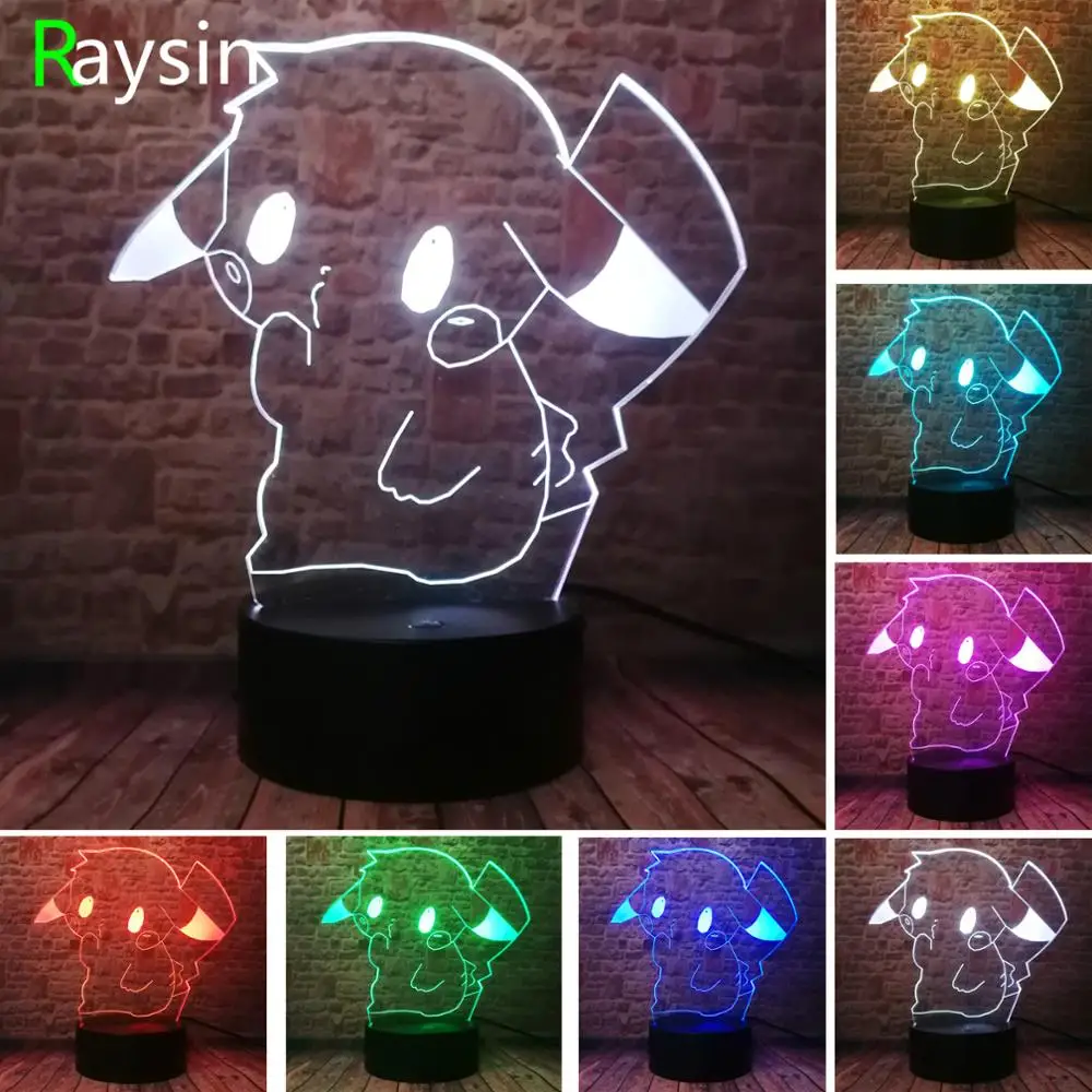 Amroe Покемон игра мультфильм японский Luminaria Пикачу Очаровательная 3D 7 цветов