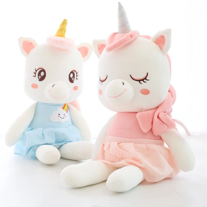 

1Pcs Cute Unicorn Plush Toys Baby Appease Toys Accompany Sleep Doll Dress Soft Squeeze Toy Birthday Gift Girl Cute Home Decor