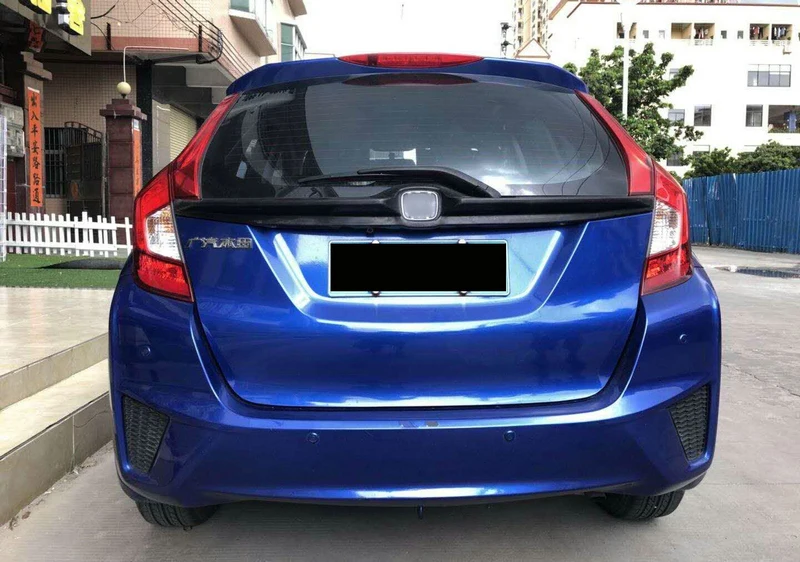 Автомобильные аксессуары для Honda Jazz Fit 14-17 DBA-GK3.4.5.6 DAA-GP5.6 MU-style PU задние ворота Garnish Пластиковая Задняя сплиттерная губа отделка