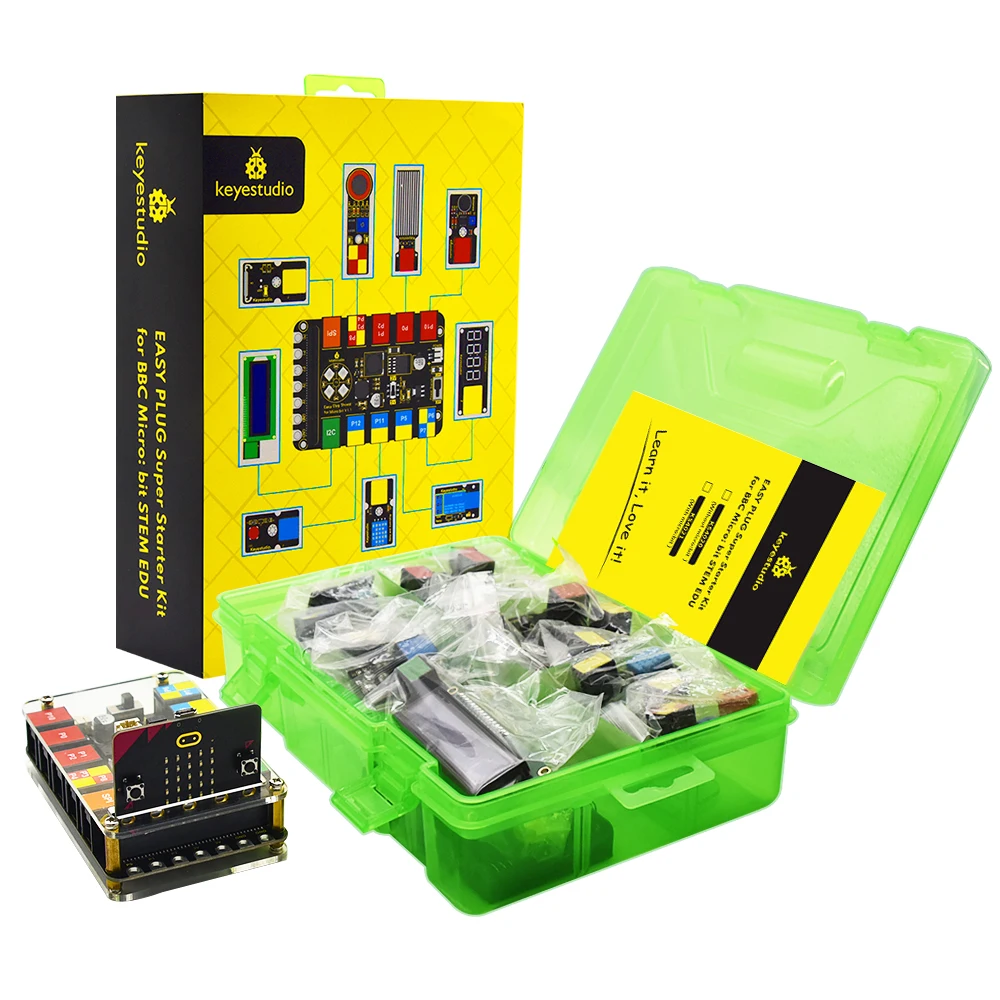 Keyestudio EASY PLUG Microbit V2 Board Super Starter Kit для BBC Micro:Bit STEM EDU Графический программируемый