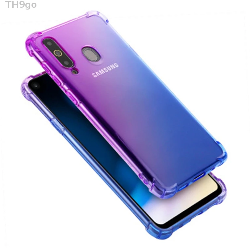 Gradient Phone Case For Samsung A10 A30 A50 A6+ A7 A8+ A9 2018 Shockproof Clear Soft TPU Cover |