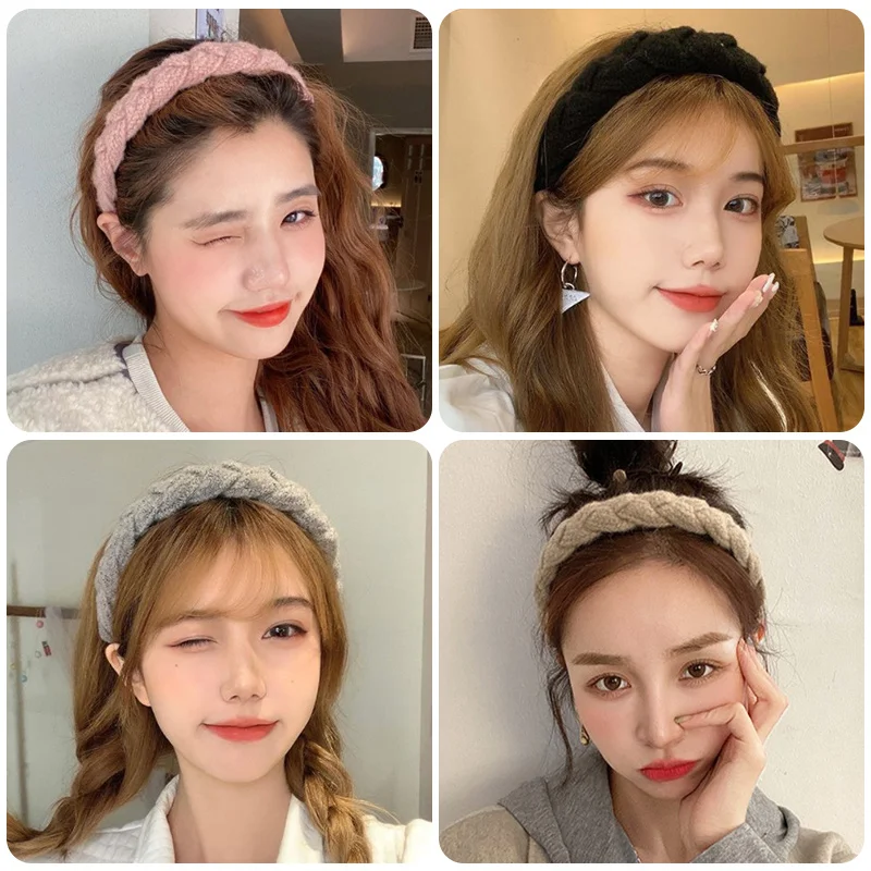 

Женские винтажные обручи для волос, милые мягкие обручи для волос, модные аксессуары для волос, зима 2021