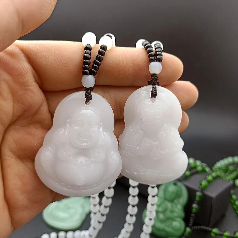 Будда из натурального камня кулон ожерелье для женщин и мужчин Унисекс Туфли в