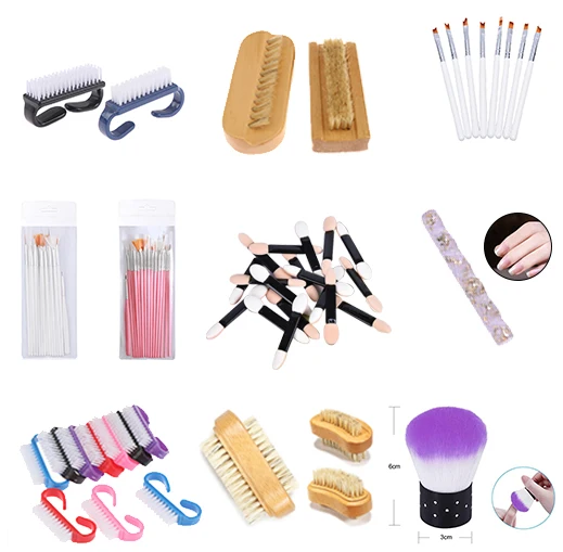 

Multi Nail Cleaning Clean Brush File Manicure Pedicure Sponge Nail Powder Puff Brush Acrylic Painting Drawing Pen Nail Art Tool