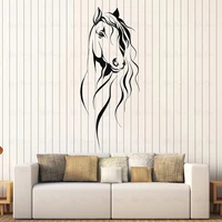 beautiful horse head wall decal pet animal art decor office vinyl wall stickers for living room chinese style decoration theme