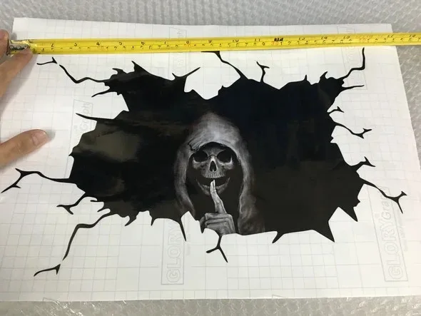 Счастливый Хэллоуин тихий Череп стикер украшения на окна для дома Наклейка Декор