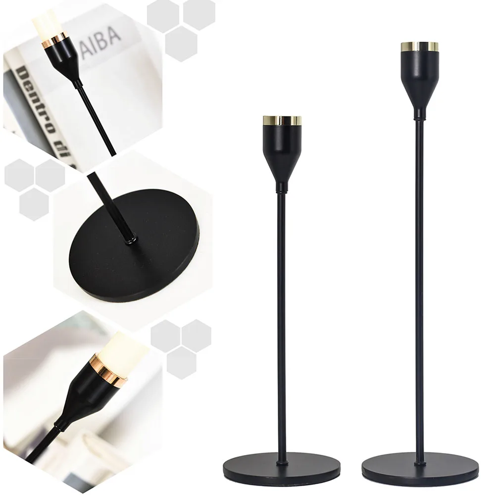 

3pcs/set Indoor Home Decor Bedroom Candlestick Holder For Table Living Room Desktop Party Iron Art Office Vintage Wedding Gifts