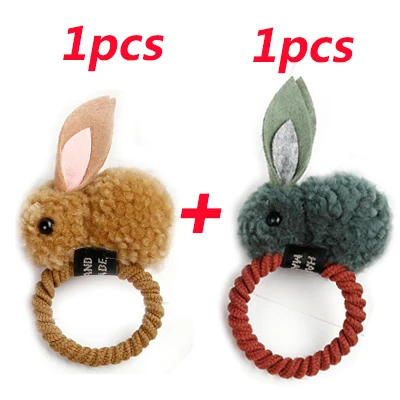 2pcs Style 7 Милые детские волосы для девочек, Бальные повязки на голову с бантиком, эластичная резинка для волос, резинка для конского хвоста, детские головные уборы, аксессуары для волос - Цвет: 2pcs Style 7