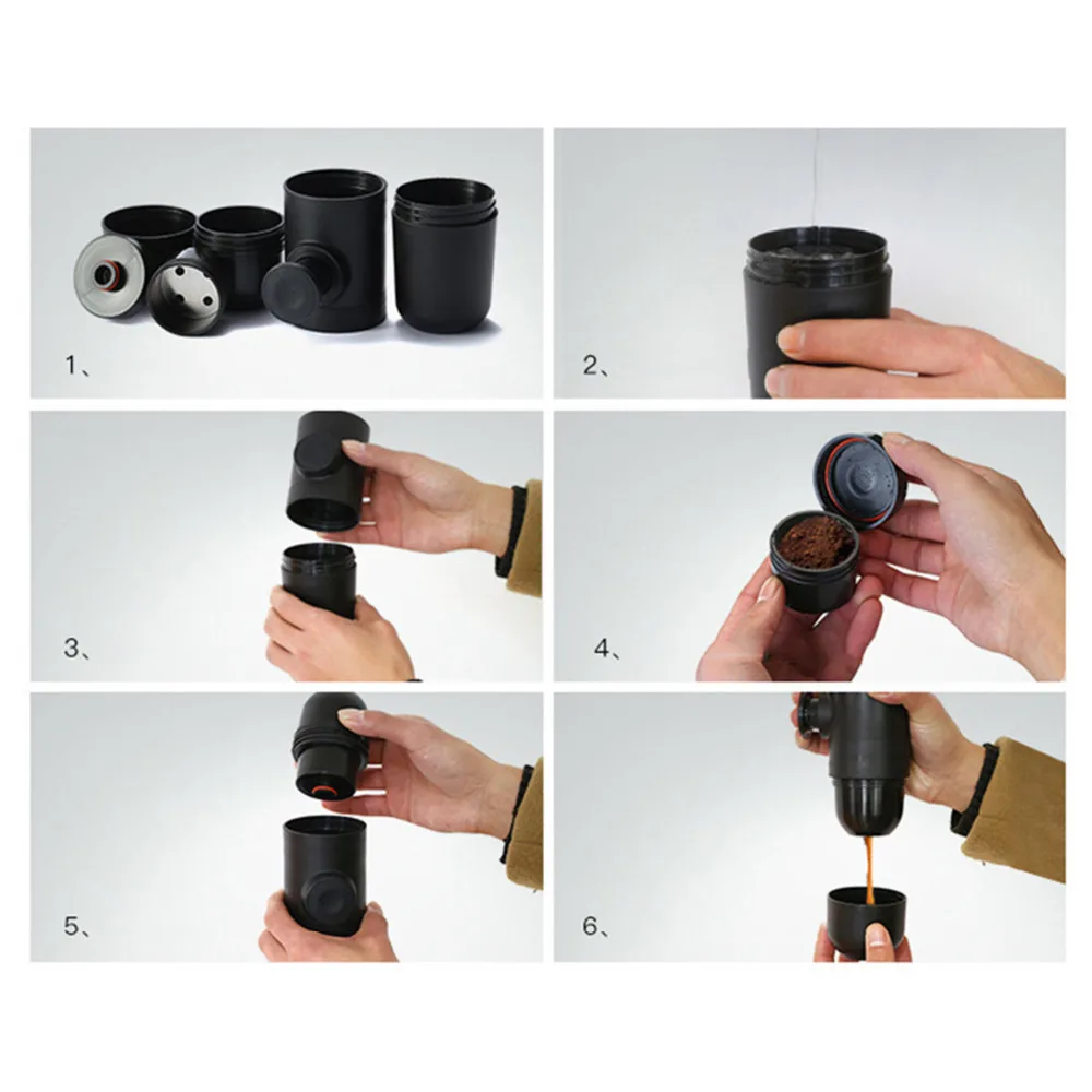 Мини Портативный перколаторы из нержавеющей стали для приготовления эспрессо на