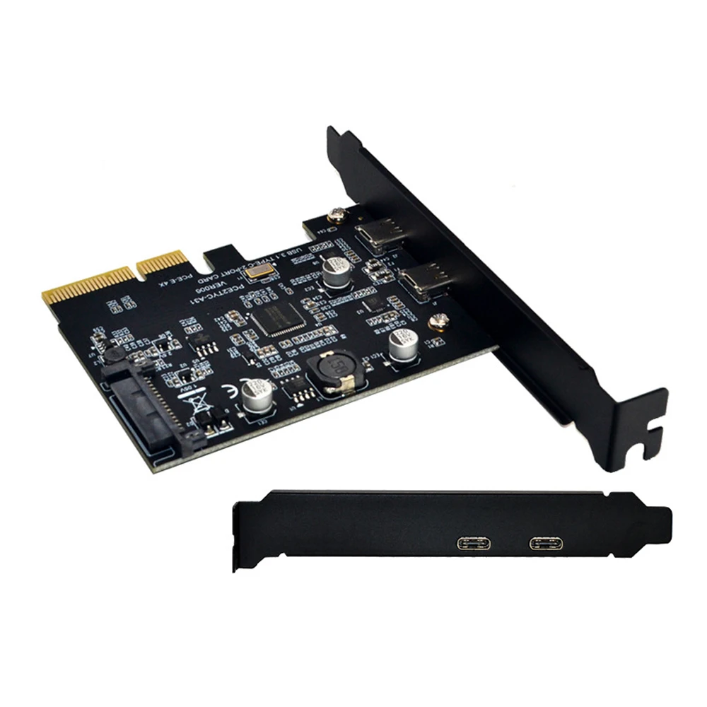 USB 3 1 PCIe PCI Express карты расширения PCI-E 4X Gen2 10 Гбит/с 2-Порты и разъёмы C адаптер ASMedia ASM3142