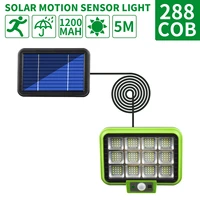 solar lights outdoor motion sensor w 288 bright cob led 3 lighting modes wired security solar flood lights for indoor outdoor