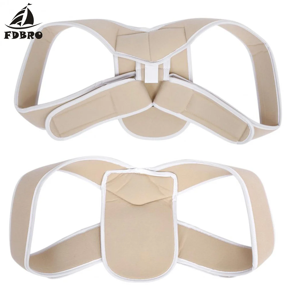 FDBRO Adult Child Corset Spine Brace Back Belt Orthotics Support Adjustable Upper Shoulder Posture Corrector |