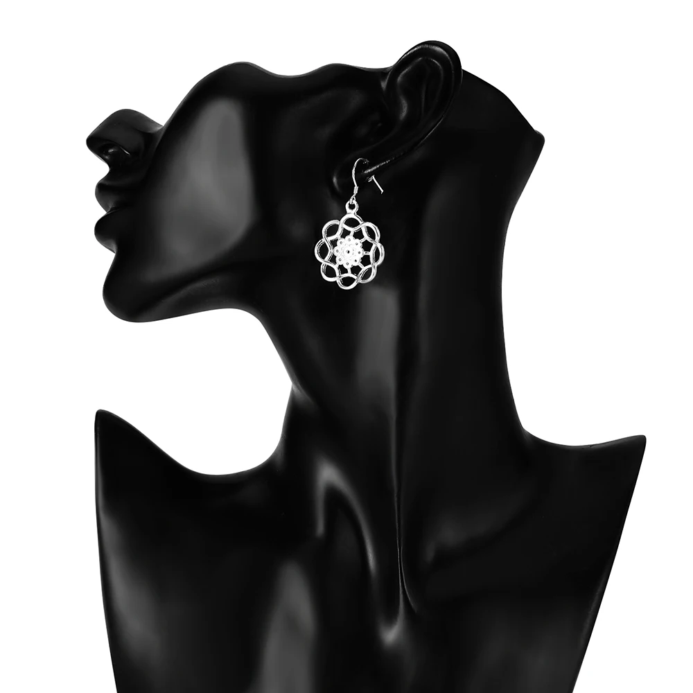 Оптовая продажа женские серебряные серьги в виде китайского узла