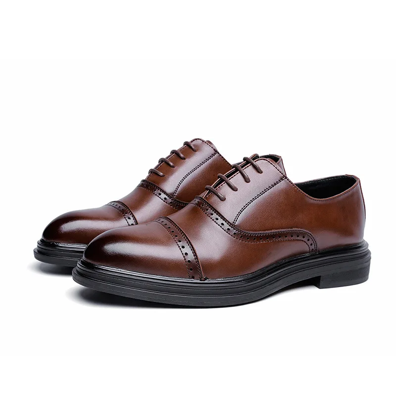 Модная мужская Осенняя деловая модельная обувь Мужская в английском стиле ретро