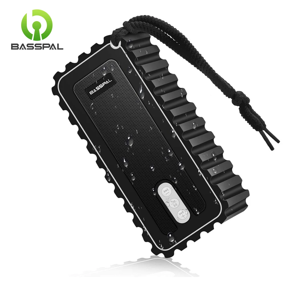 Bluetooth Колонка BassPal s IPX7 водонепроницаемы переносной динамик с радио Беспроводная