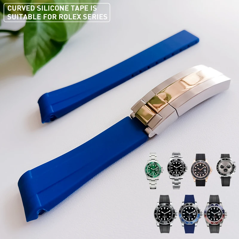 

Ремешок силиконовый для часов, резиновый браслет для часов Rolex DAYTONA SUBMARINER yach- Master GMT Explorer, 20 мм