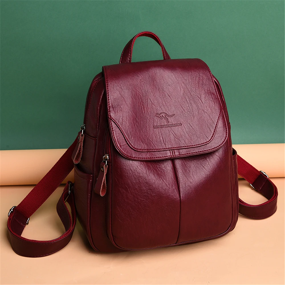 Женский кожаный рюкзак Bagpack дизайнерские сумки на плечо для женщин 2020 школьные