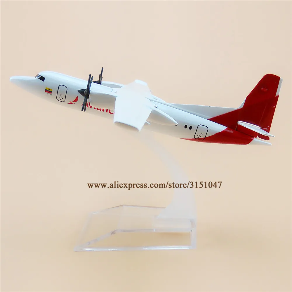 16 см Air White Colombia Avianca Fok Fokker 50 FOK Airlines металлический фотоаппарат|Статуэтки и
