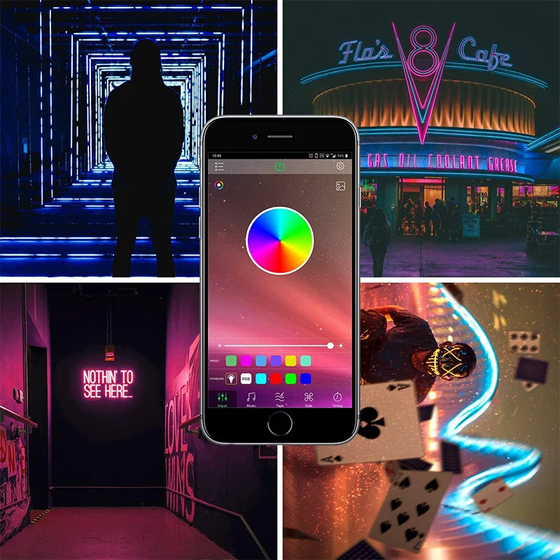 Светодиодные ленты SMD RGB 5050 12 В с умным Управлением по Bluetooth которые могут