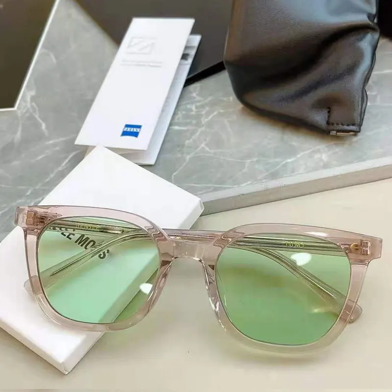 

2021 Korean brand design GENTLE TOMY Sunglasses Small Face Acetate Polarized UV400 Square Men Sunglasses With original box