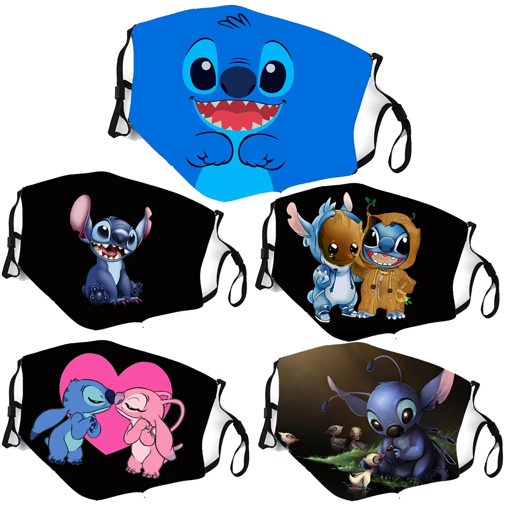 Маска Лило Стич для косплея детей и взрослых защита хлопковая маска милые стежки