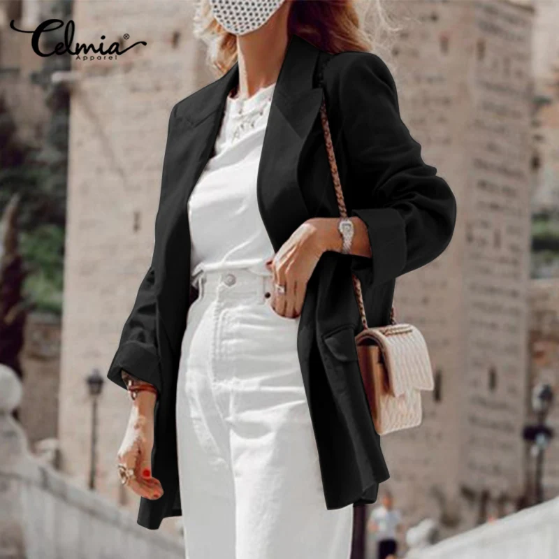 

Женский Повседневный блейзер с длинным рукавом, на пуговицах