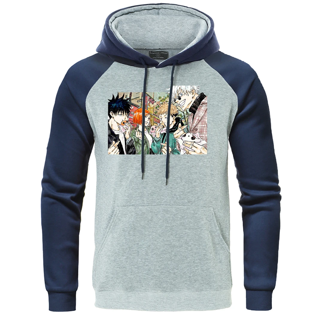 

Jujutsu Kaisen Group Cartoon Hoodies Men Spring Fashion Funny Sweatshirts Japan Anime Streetwear Male Hip Hop Fleece Hooded